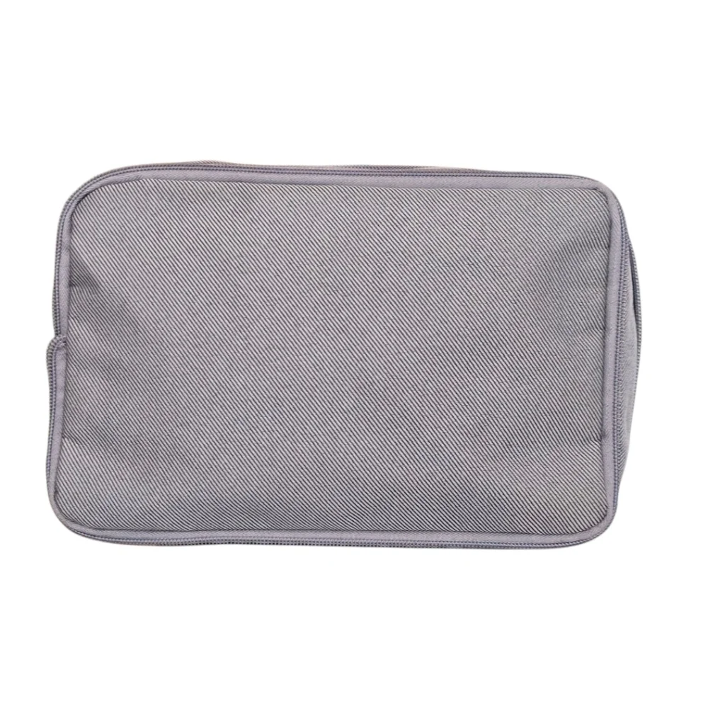 Bvlgari Parfums Set Of 2 Gray Canvas Zip Cosmetic Toiletry Cases